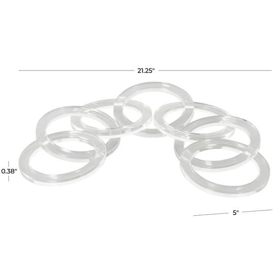 21" Clear Acrylic Plastic Chain Circular Link Sculpture